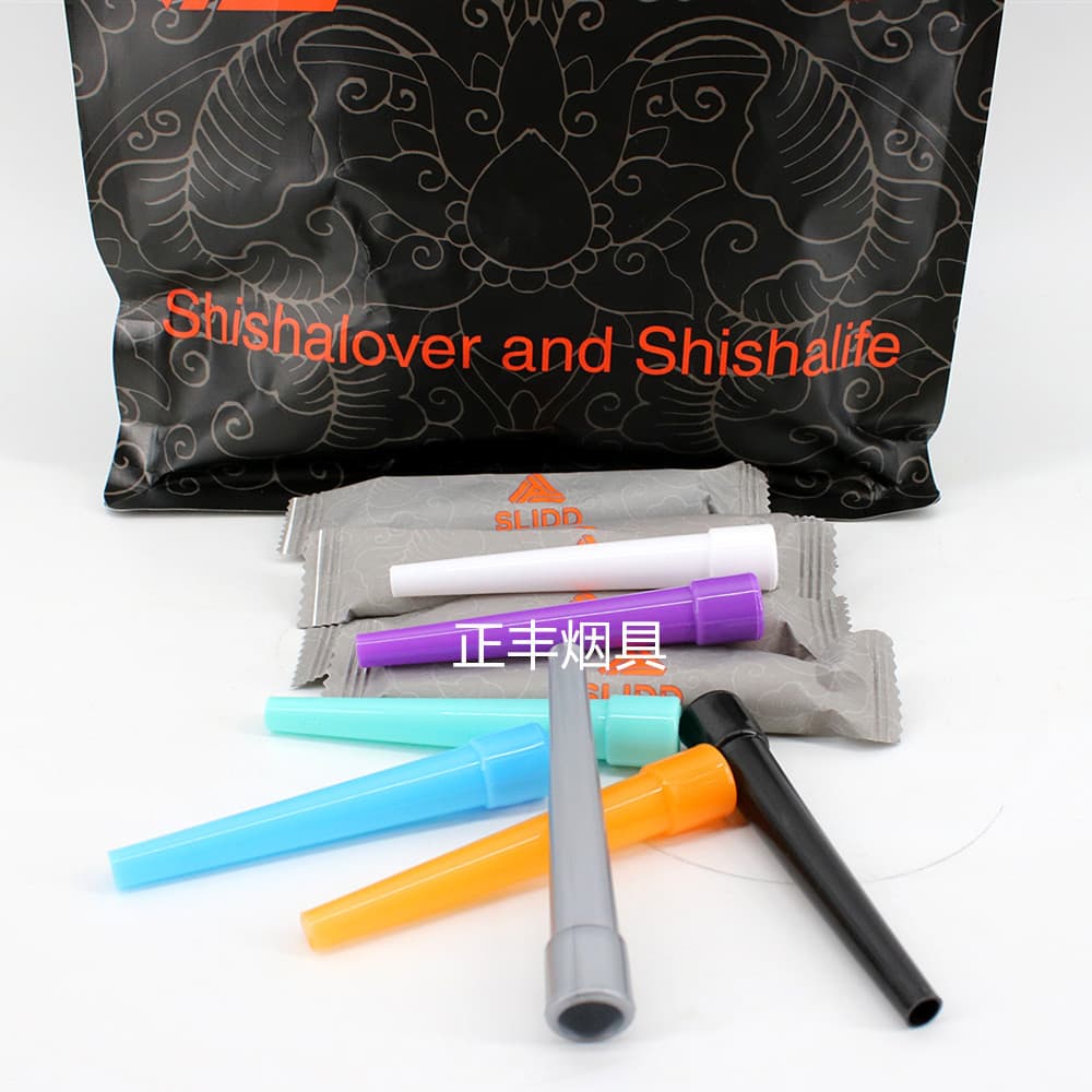 Arabic Shisha Slidd Brand Disposable Individually Wrapped Mouthpiece Bar KTV Colorful Mouthpieces 100pcs/Pack