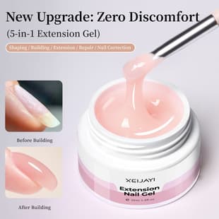 Nail Salon Jar Nude Pink Crystal Extension Gel Shaping Building Reinforcement Durable Gel Polish