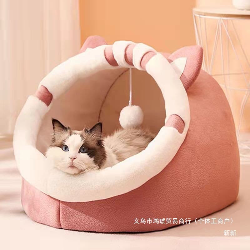 Cat Bed Pet Bed Four Seasons Universal Wholesale Enclosed Wear-Resistant Semi-Winter Dog Bed Durable Cat Bed Dog Bed