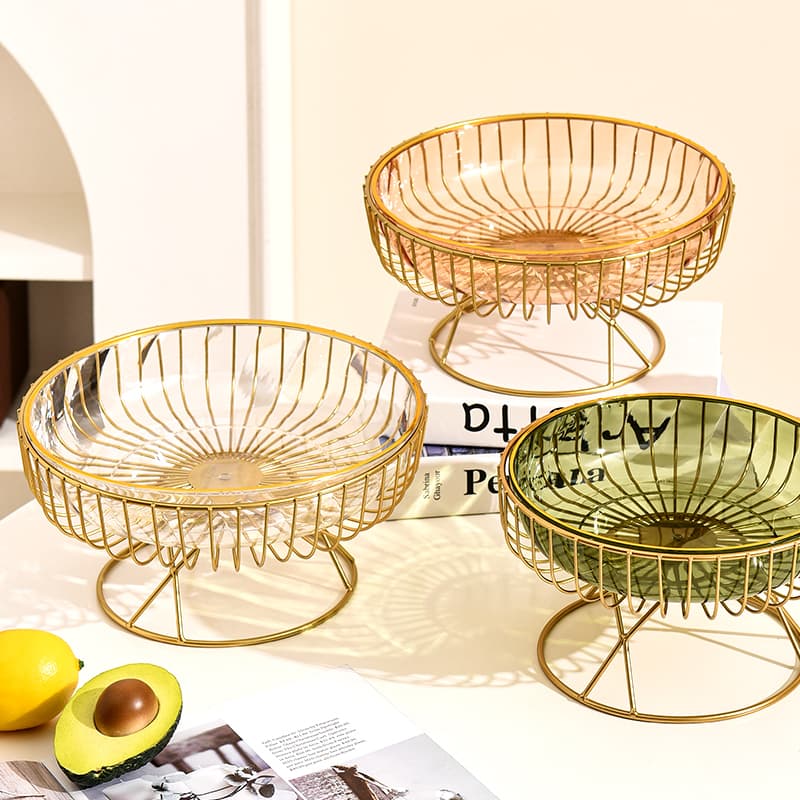 Light Luxury Fruit Tray for Home Living Room Coffee Table, High-End Snack Serving Plate, Dessert Tray, Front Desk Premium Candy Dish