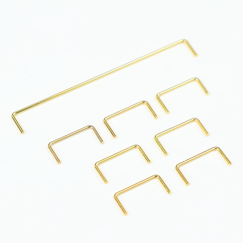 Custom Gold Plated / Silver 2x 6.25x 7x PCB / Plate Mount Stabilizer Wire Set 1.6mm