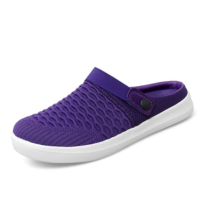Spot cross-border large size Baotou half-slippers for women to wear flat-soled couple lazy shoes outdoor lightweight men's and women's sandals and slippers