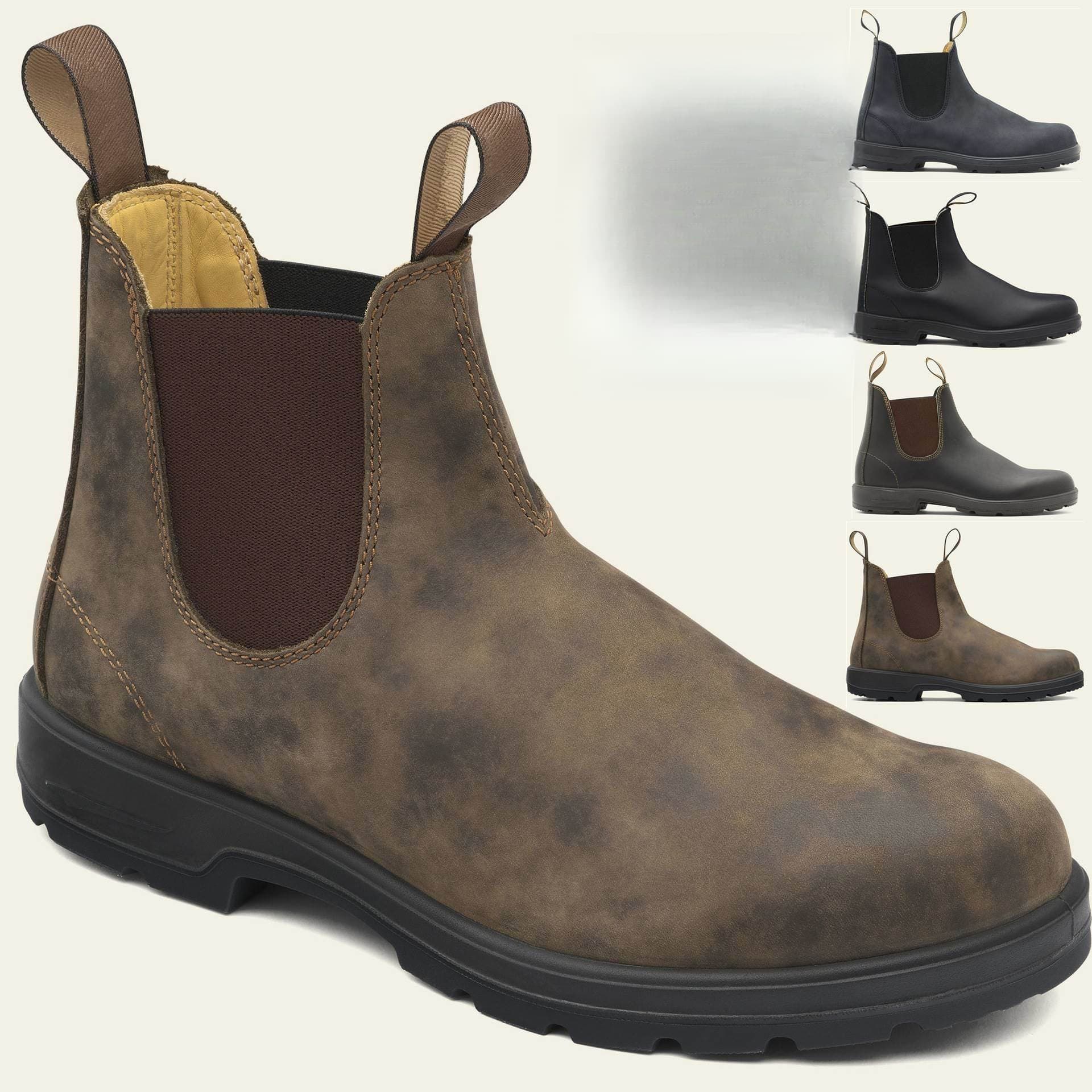 Slip-On Work Safety Boots For Men Plus Size Chelsea Shoes
