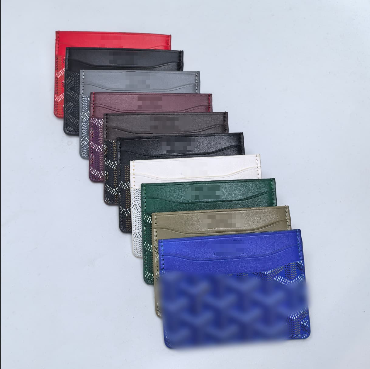 Goyard Card Holder Ultra-Thin Men's Classic PU Leather Card Case Women's Storage Card Organizer Universal Card Sleeve
