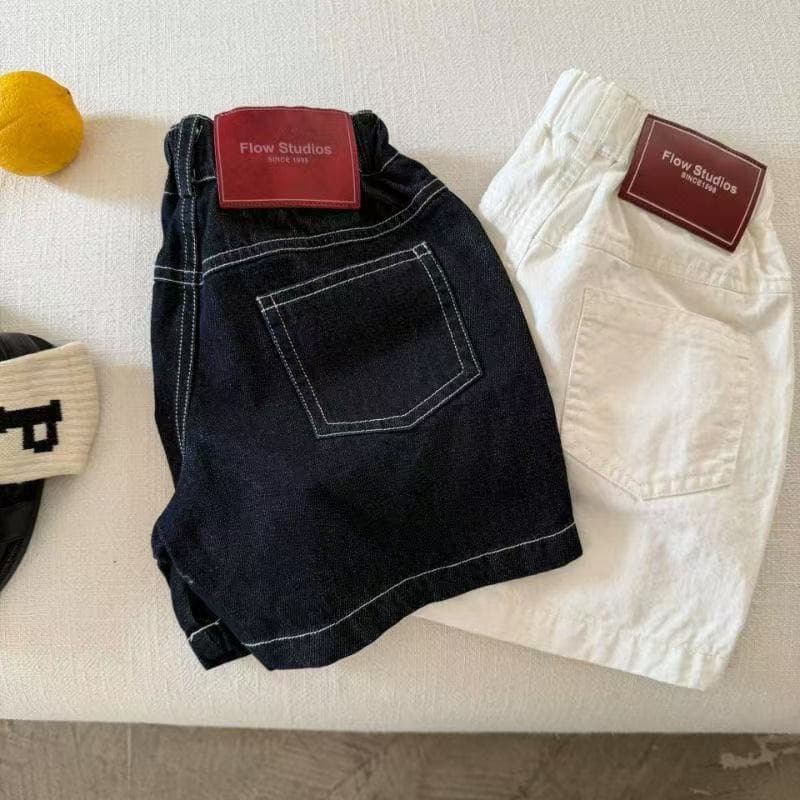 Children's denim shorts men's Korean version 2026 summer new children's top-stitched five-point pants trendy baby medium pants women's thin section