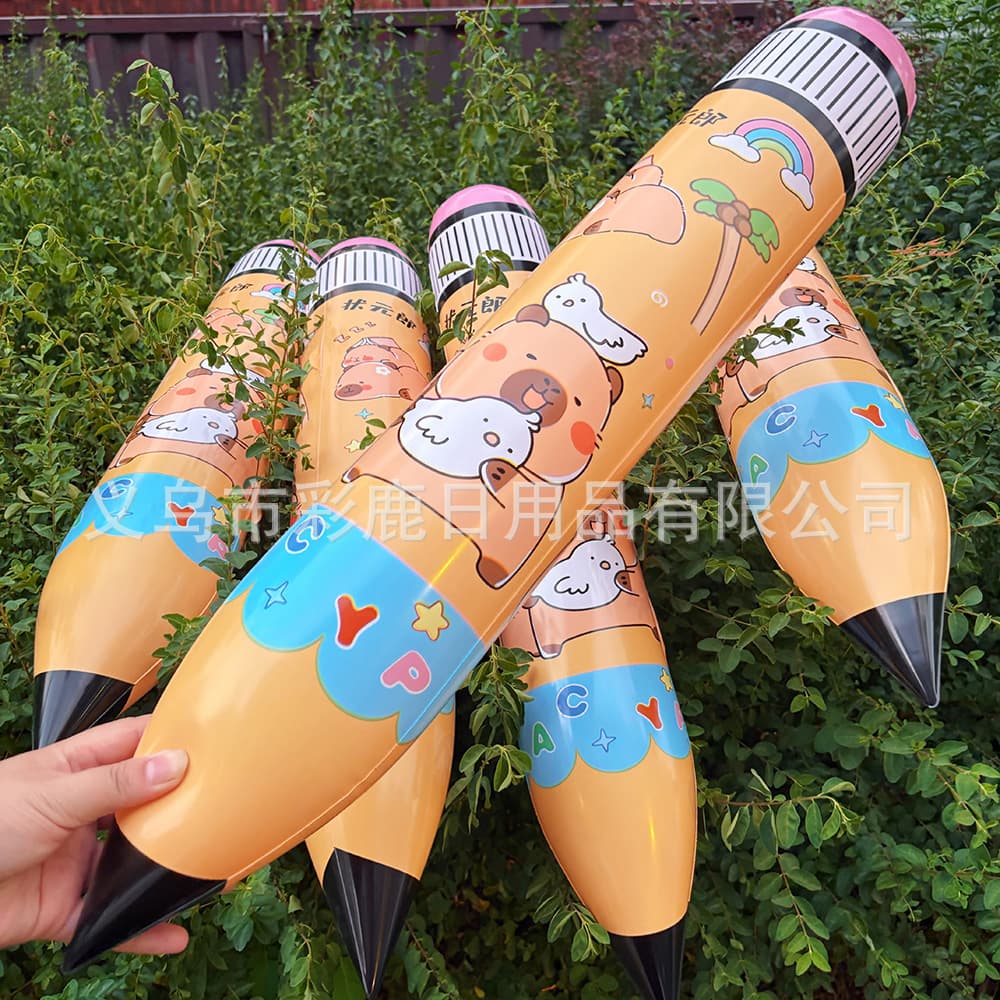 Cross-Border Fun Sports Games Pvc Inflatable Pencil Balloons School Class Props Kindergarten Classroom Party Layout
