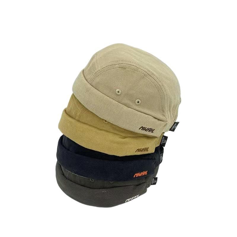Japanese Retro Artistic Skullcap - Hip-hop Sailor Hat, Spring and Autumn Brimless Hat Landlord Cap, Custom Factory