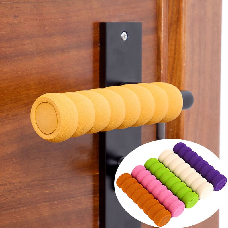 Door Handle Protector Anti-Collision, Child Safety Thickened Silicone Door Handle Cover, Baby Room Door Pull Anti-Bump Cover