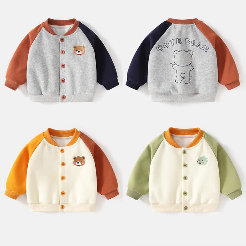 Baby Casual Baseball Jacket Western-Style Spring Outfit Spring and Autumn Boys' Girls' Baby Kids Trendy Coat