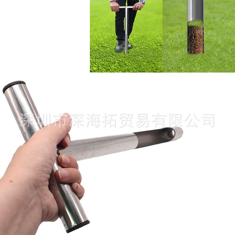 Soil sampler, golf course soil sampler, soil moisture analyzer, golf course maintenance tools