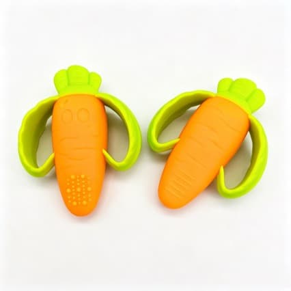 Amazon baby silicone teether carrot chew baby teething stick silicone teether molar teething toys in stock