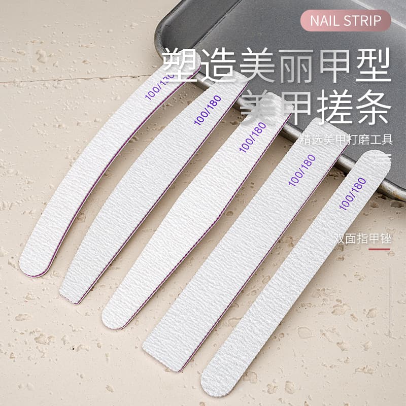 Gray sand nail file, nail buffing strip, double-sided shaping file, wholesale nail tool