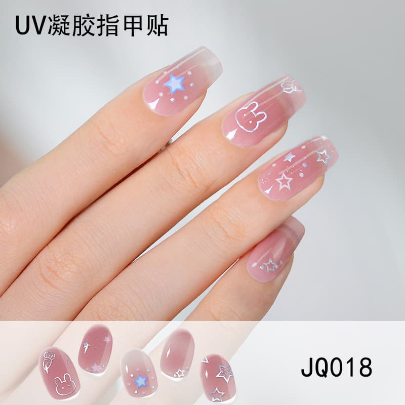 Spot wholesale half-baked UV gel nail stickers XT pocket nail lamp hardening stickers nail polish film nail stickers