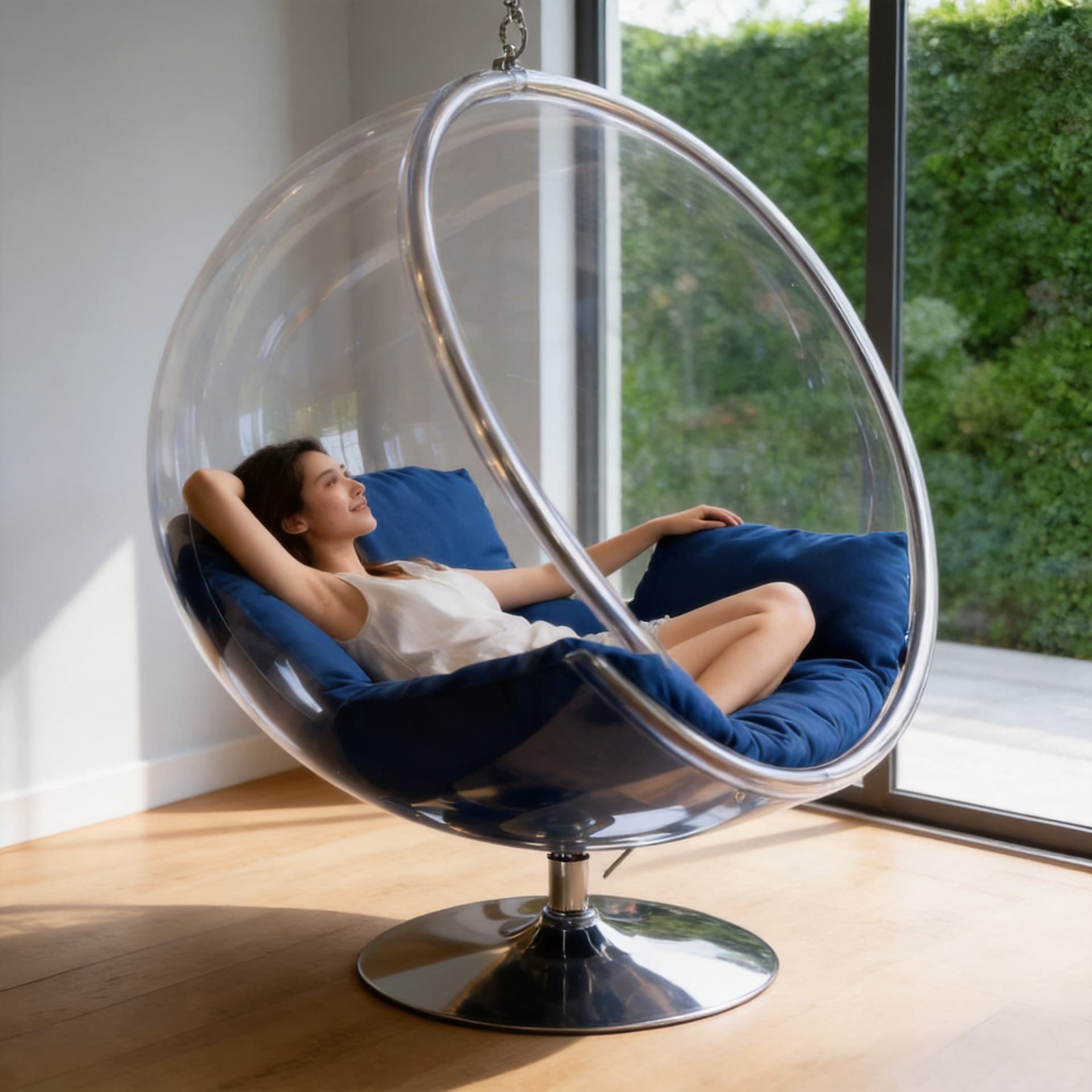 Acrylic Swing Chair, Bubble Chair, Hanging Chair, Nordic Style Balcony Lounge Chair, B&B Bubble Chair