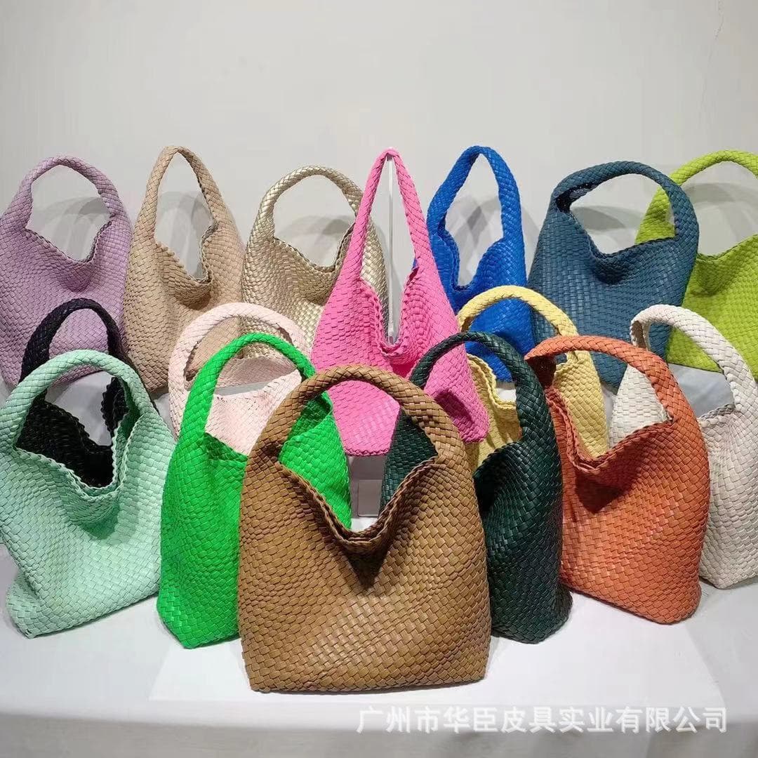Crossbody Woven Bag for Women, Large Capacity Shopping Tote, Commuter Bag, Versatile Mother-Child Bag