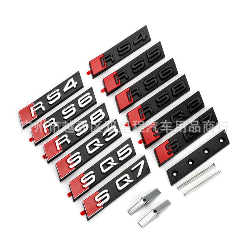 For Audi Honeycomb Middle Grid Standard S 345678 RS 345678 SQ357RSQ357 Middle Grille Logo Car Logo