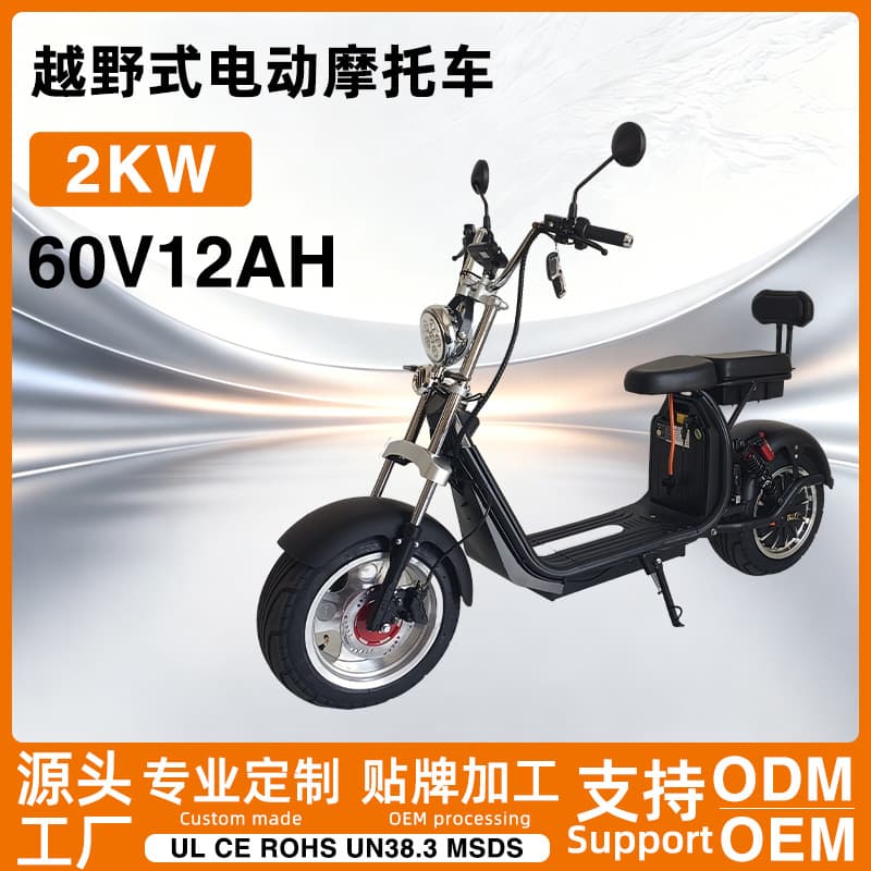 Factory Direct Sales of Sanjia Harley Electric Vehicles, 10-inch Aluminum Wheel Wide Tire Electric Scooters, Adult Two-Seat Two-Wheel Motorcycles