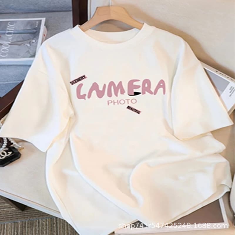 Summer 2024 New Short Sleeve T-Shirt Women's Inner Layer Hong Kong Style Chic Korean Loose Half Sleeve T-Shirt Top Drop Shipping
