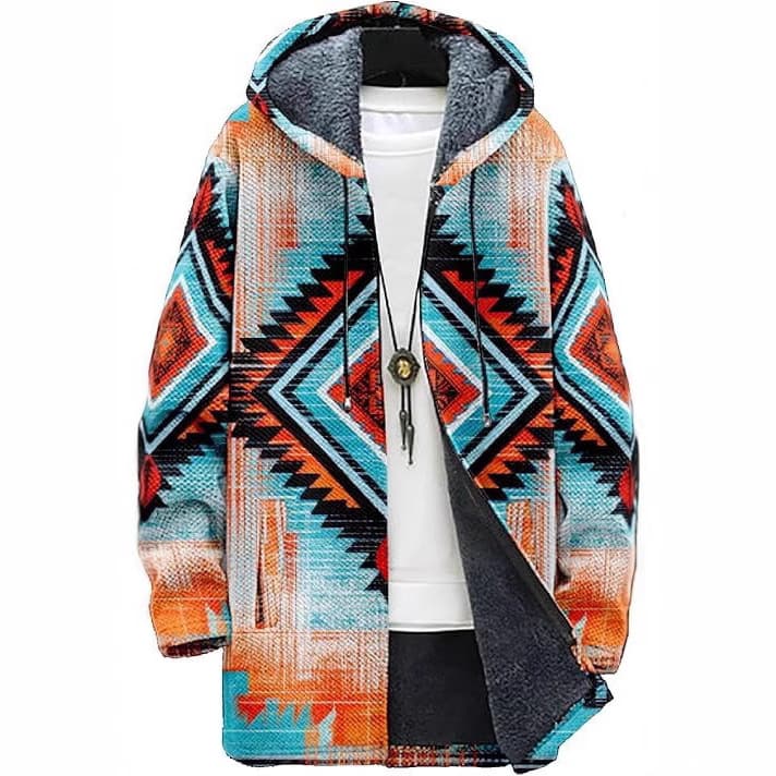 2024 Cross-Border New Long Sleeve Hooded Sweatshirt Europe and America 3D Digital Printing Men's Casual Long Sleeve Hooded Jacket