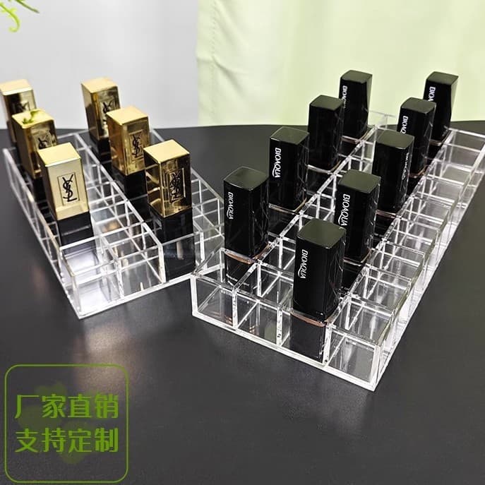 Acrylic Transparent Lipstick Storage Box Perfume Lip Glaze Lip Gloss Storage Box Skincare Product Compartment Display Rack Storage Rack