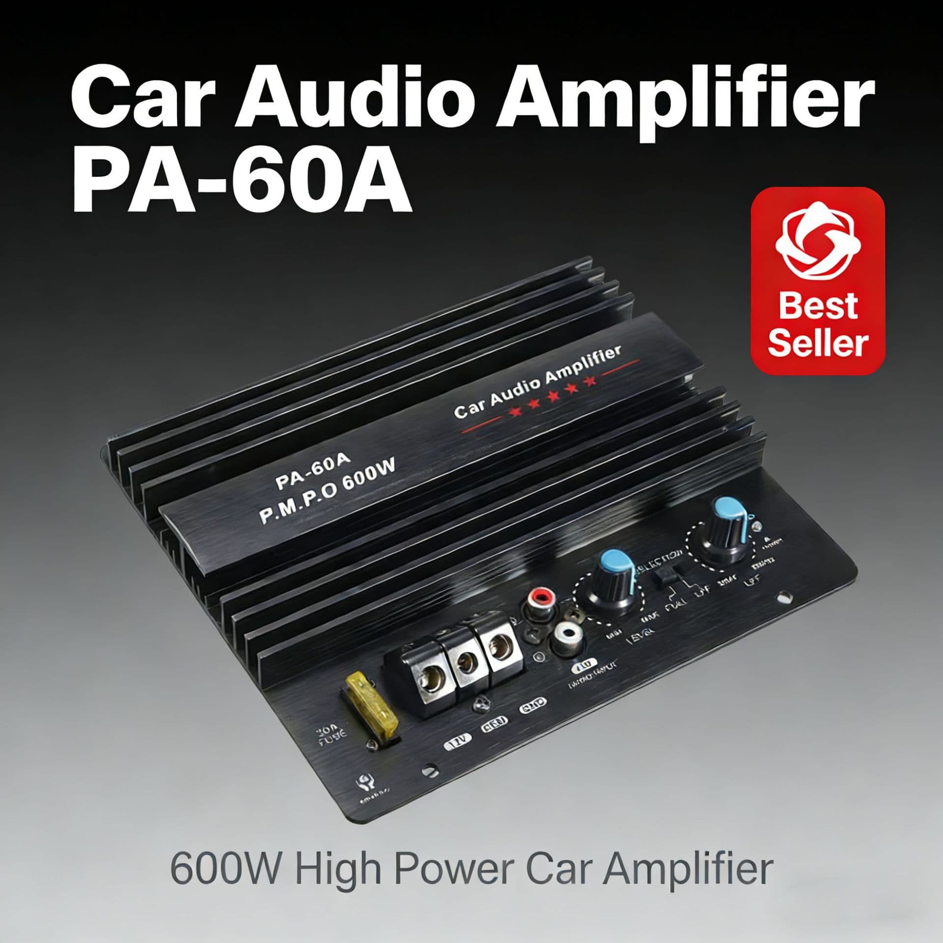 Pa-60a12v Car Amplifier Board High Power Sound Bass Cannon Exposed Amplifier 12v Machine 600w