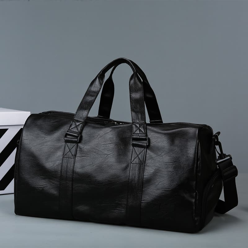 Large Capacity Travel Bag Unisex Soft Leather Single Shoulder Backpack for Business Trip Sport Fitness Handbag Oxford Cloth Casual Travel