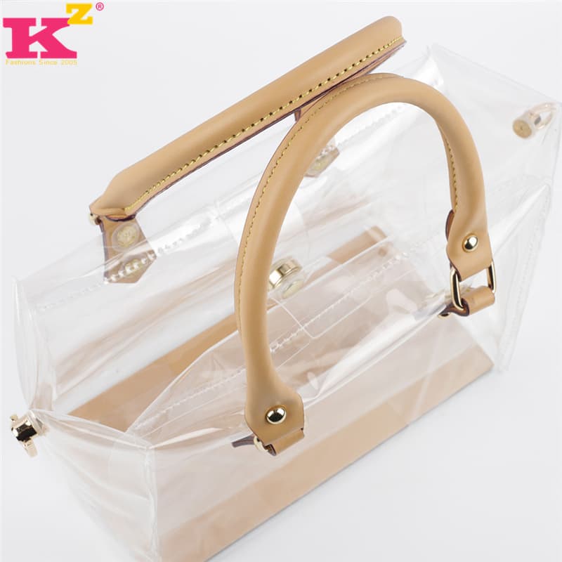 Large Capacity Mother-Child Transparent Handbag Single Shoulder Bag for Women Stylish Korean Version City Simple Style PVC Material