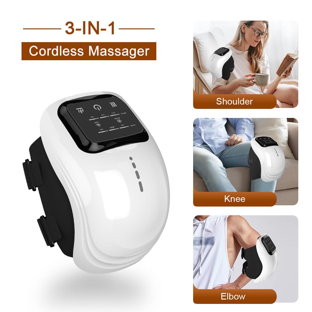 Cross-border knee joint physiotherapy device wireless red light heating knee massager electric knee pad knee massager