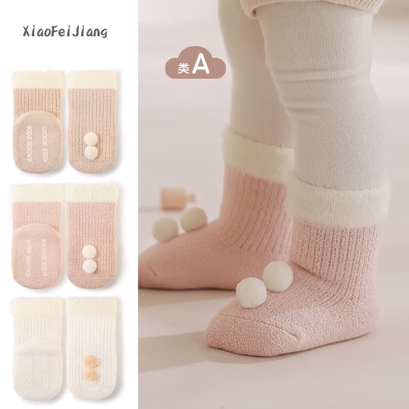 Baby Autumn/Winter Socks Warm Thickened Adorable Super Cute Infant Socks Non-Slip Small Month Age Baby Floor Socks