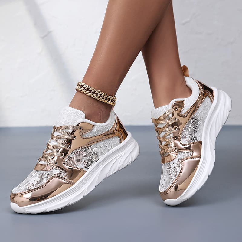 Large Size Women's Shoes Cross-border Spring Mesh Shoes, Breathable Fashion Sports Outdoor Shoes, Soft Sole Running Shoes, Casual Shoes