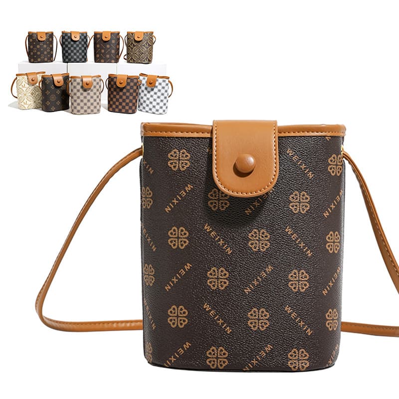 Crossbody Bag for Women Wholesale Cross-Border Vintage Print Shoulder Small Bag Phone Coin Purse Factory Direct