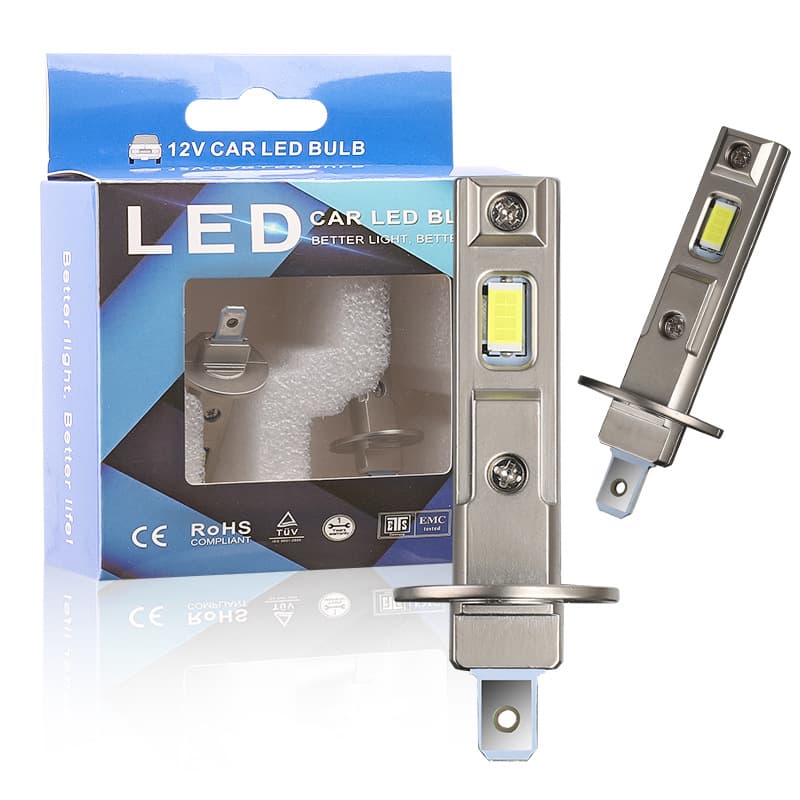 Factory Direct Sales Cross-Border New Product Hot-Selling Car LED Headlight Fog Light H1 Direct Plug 1:1 High Brightness LED Headlight Bulb