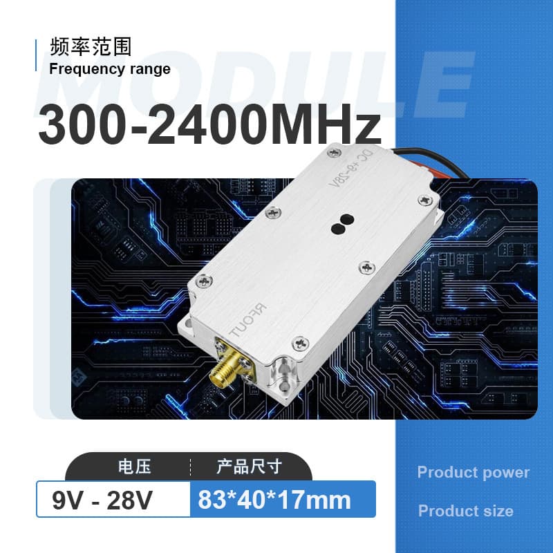 Drone 400-1500MHz+2.4G LoRa Digital Signal Source Module