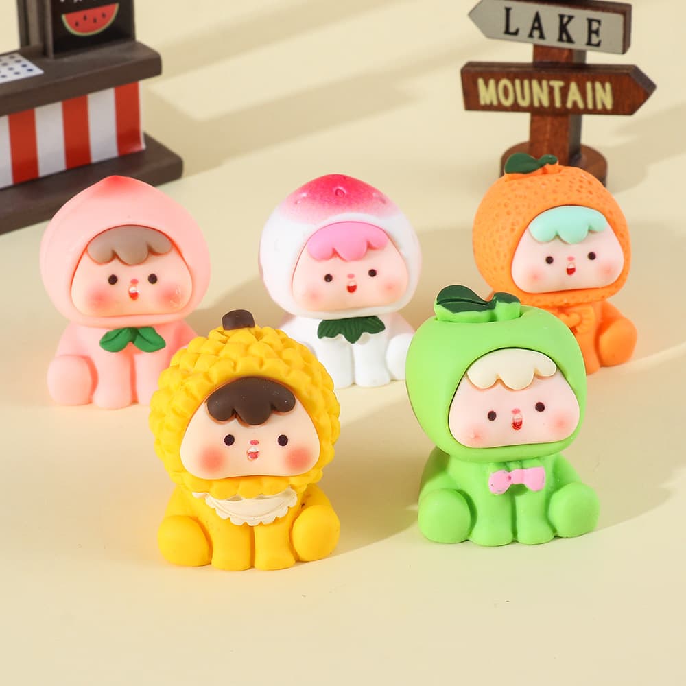 Frosted Fruit Babies Second Generation Resin Fruit DIY Accessories Handmade Parts Ornament Live Blind Bag Matching Wholesale