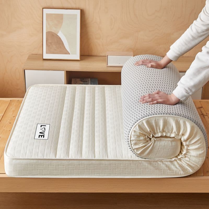 New Knitted Waffle Pattern Latex Mattress, Hard Cotton Pads, Home Tatami, Student Dorm Bunk Bed Mattress