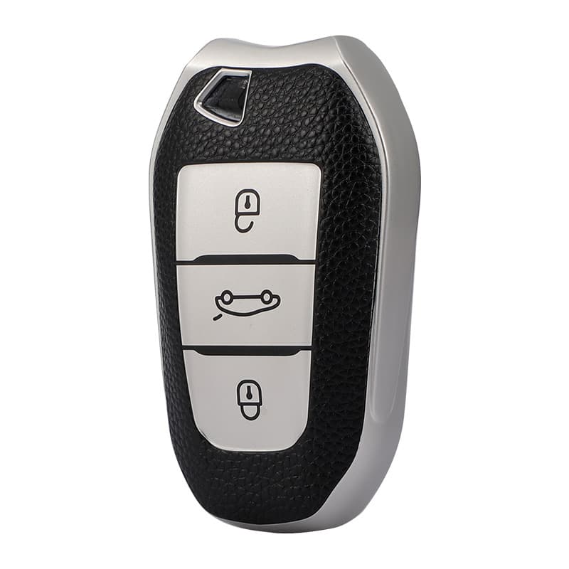 Compatible with Dongfeng Peugeot 4008 Car Key Case Set 408 Logo 308 Full Set 508L Citroen C4 C-Elysee C5 Key Cover Buckle