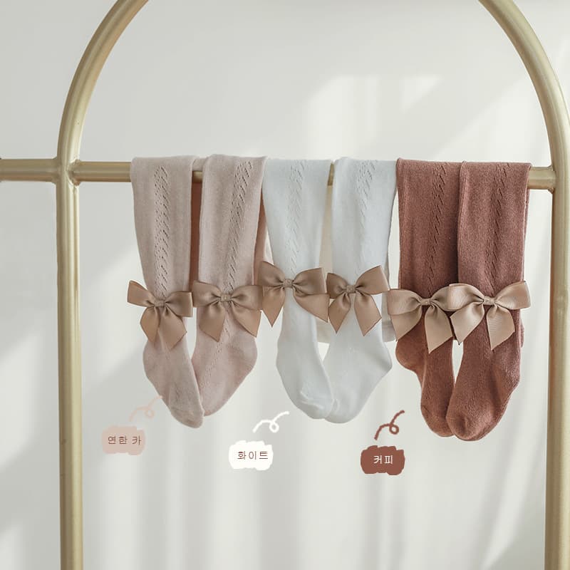 2022 spring and summer newborn baby anti-mosquito pantyhose transfer ring hollow big bow girl princess pantyhose