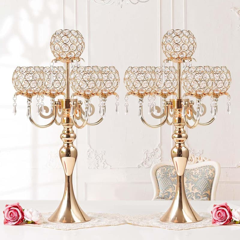 New Wedding Prop Road Guide 5-Head Candelabra Creative European Light Luxury Home Romantic Decorative Candle Holder