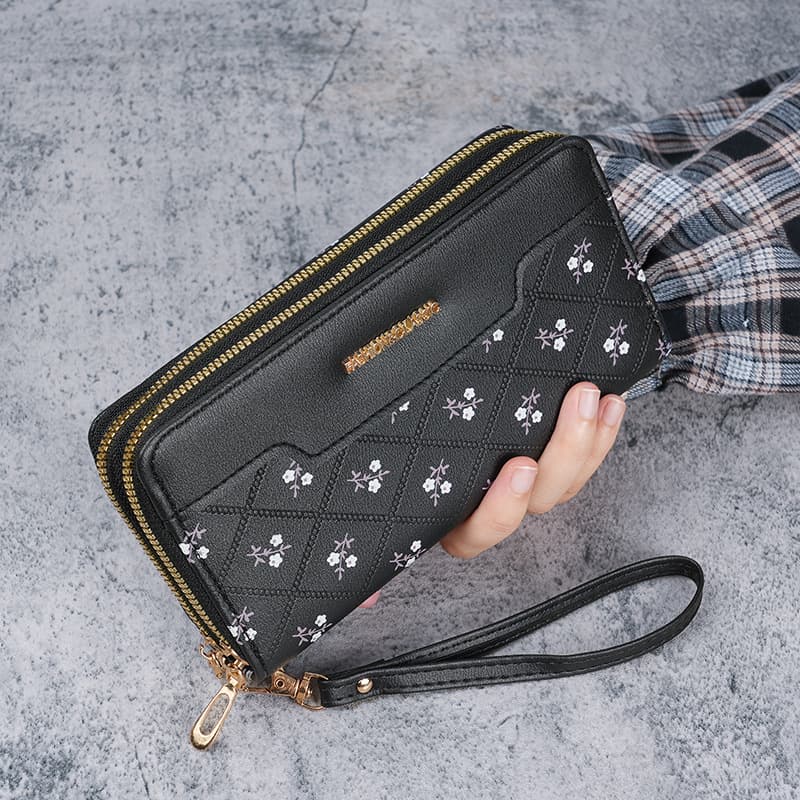 2025 Women's Long Wallet New Korean Style Simple Stitching Clutch Wallet Card Holder Lady