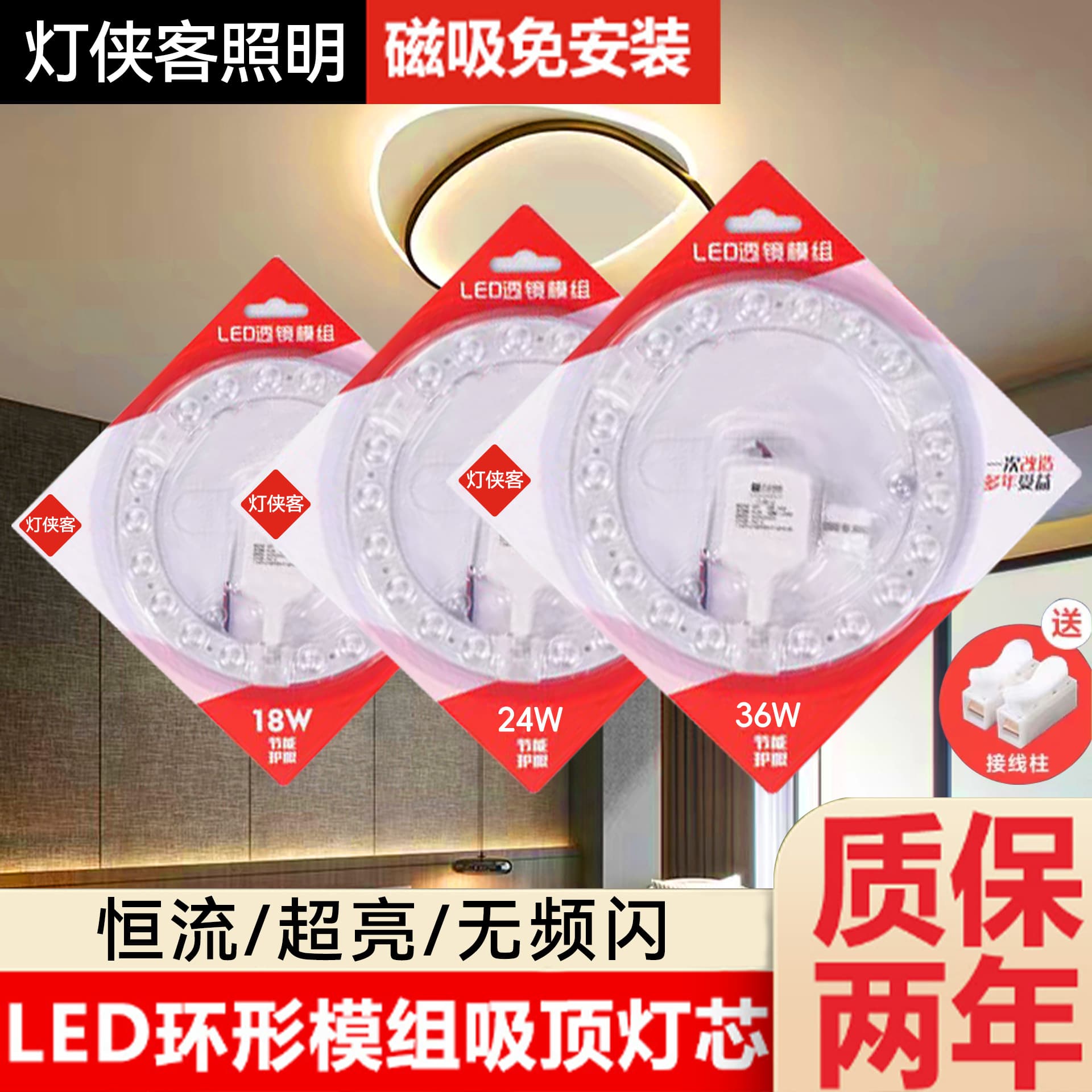 Ceiling Light Replacement Core LED Lamp Core Round Magnetic Light Source Module High Brightness SMD Energy-saving LED Light Disk