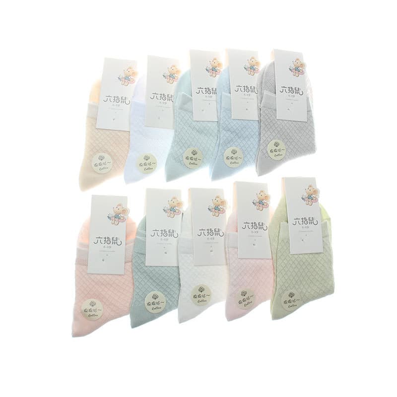 Six-finger Mouse Children's Socks Summer Mesh Boys and Girls Spring and Summer Thin Breathable Cotton Socks Baby Children's Socks Thin Cotton Socks Short Socks