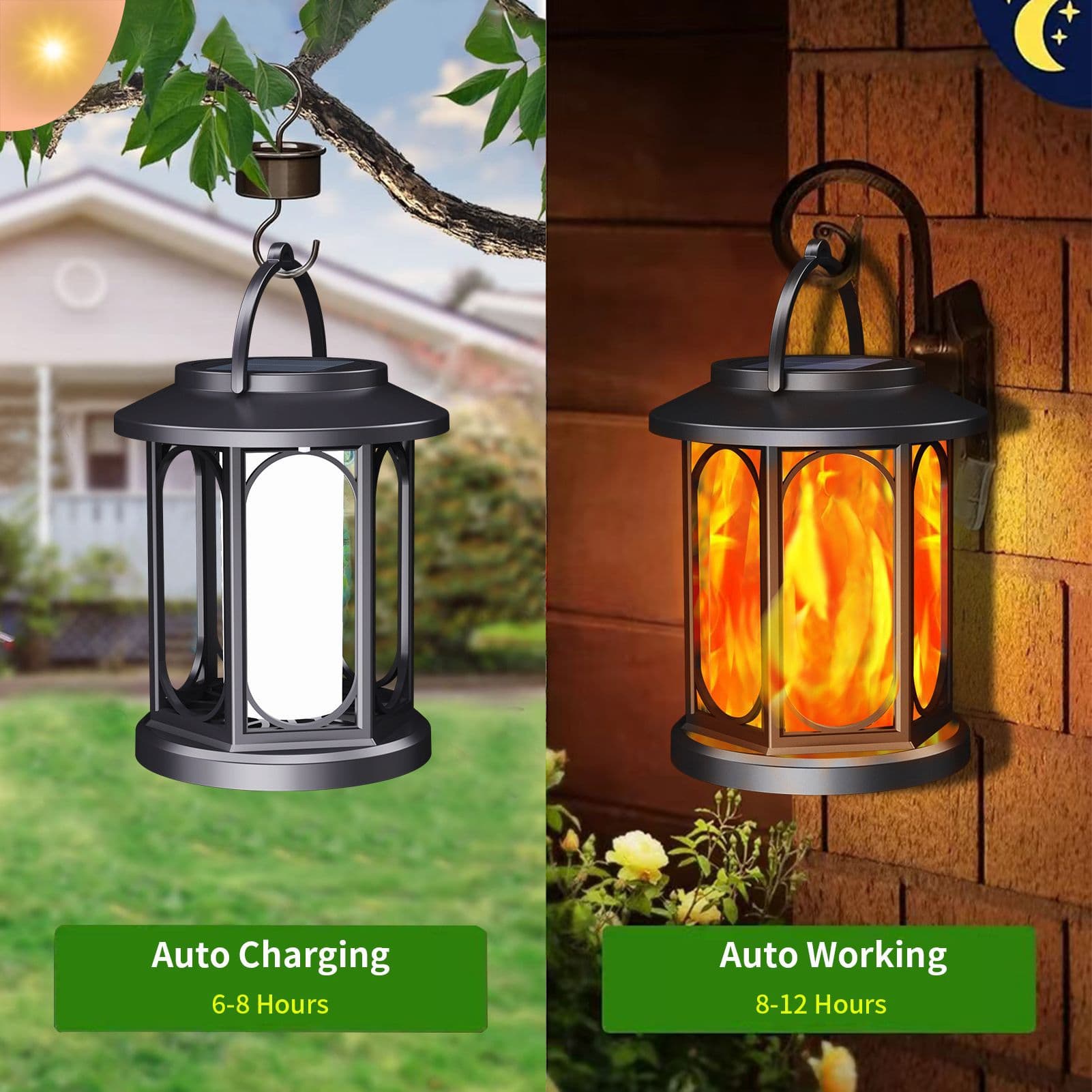 New Solar Garden Light Outdoor Night Light Garden Chandelier Flame Landscape Light Lighting Street Light Lawn Light