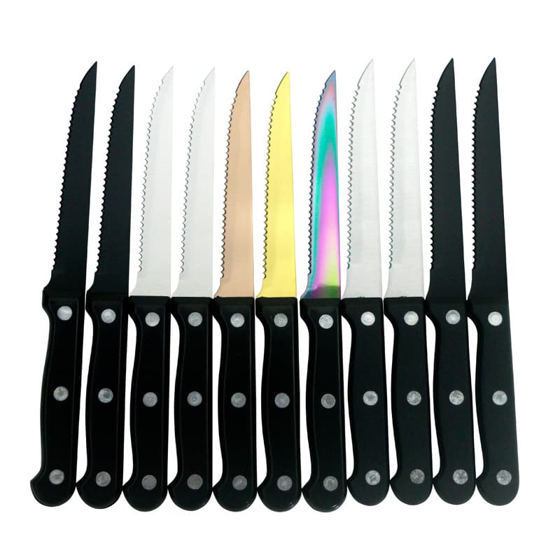 BBQ Outdoor Grilling Kitchen Bread Knife, Stainless Steel Serrated Steak Knife for Cross-border Western Dining
