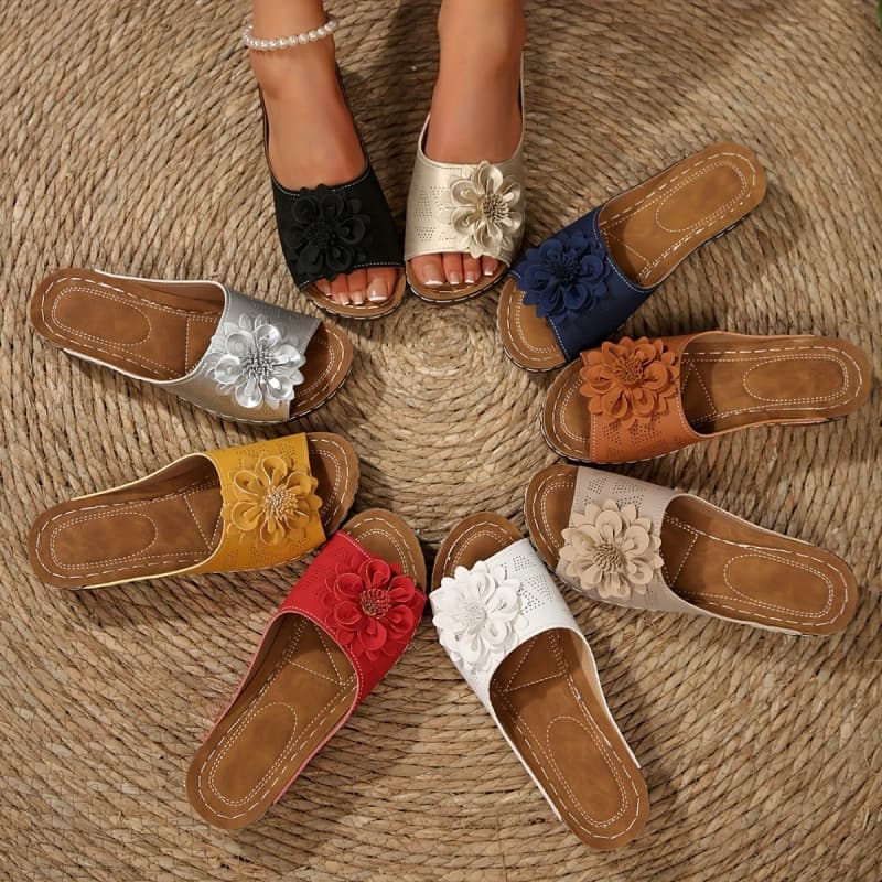 2026 New Cross-border Drop Shipping Bohemian Wedge Sandals with 3D Design
