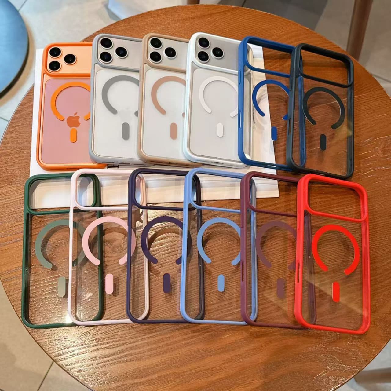Magnetic MagSafe Case for Apple 17pm iPhone 16 Pro Max Colorful Drop-Resistant Transparent