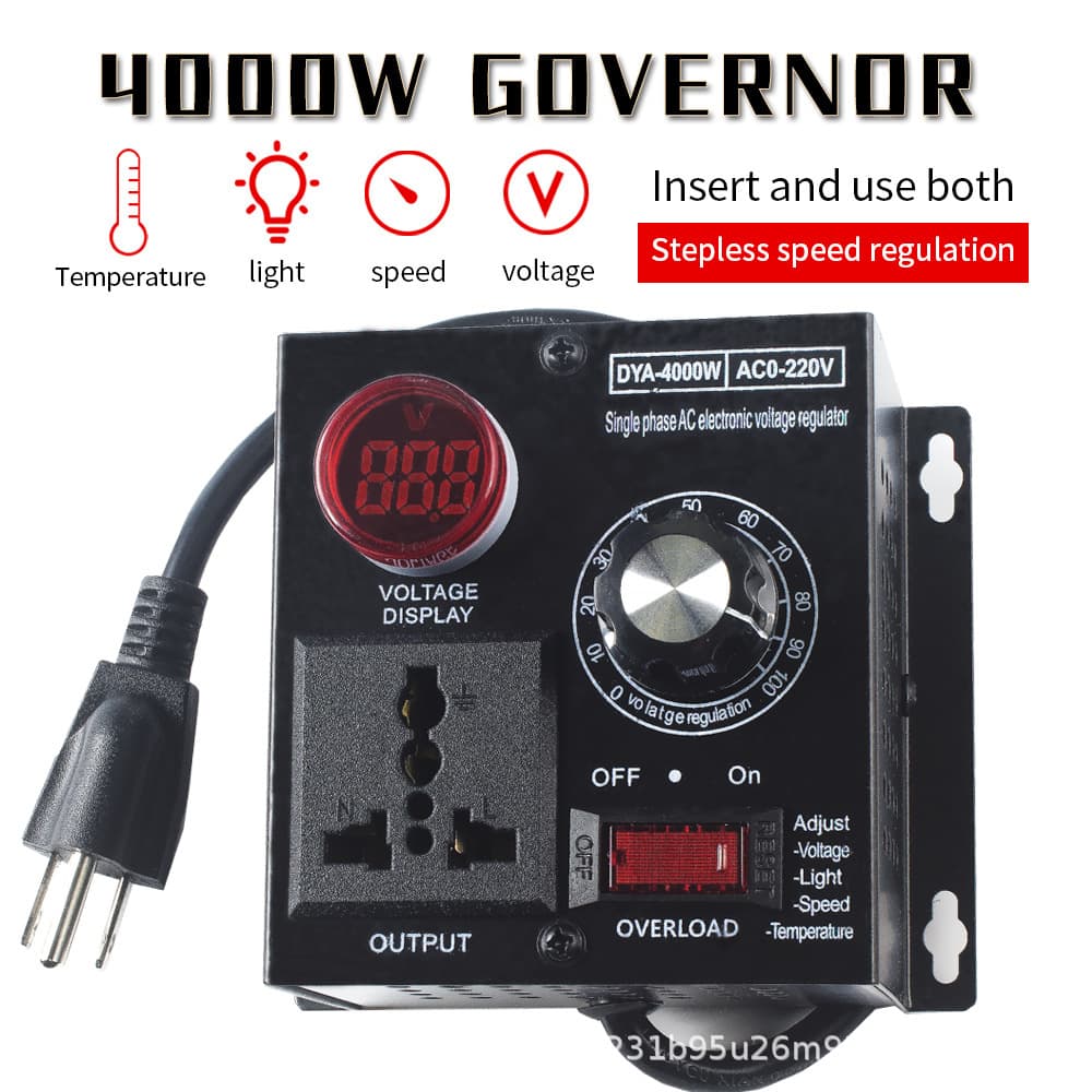 220V electronic voltage regulator single-phase AC motor controller angle grinder fan stepless dimming and temperature adjustment