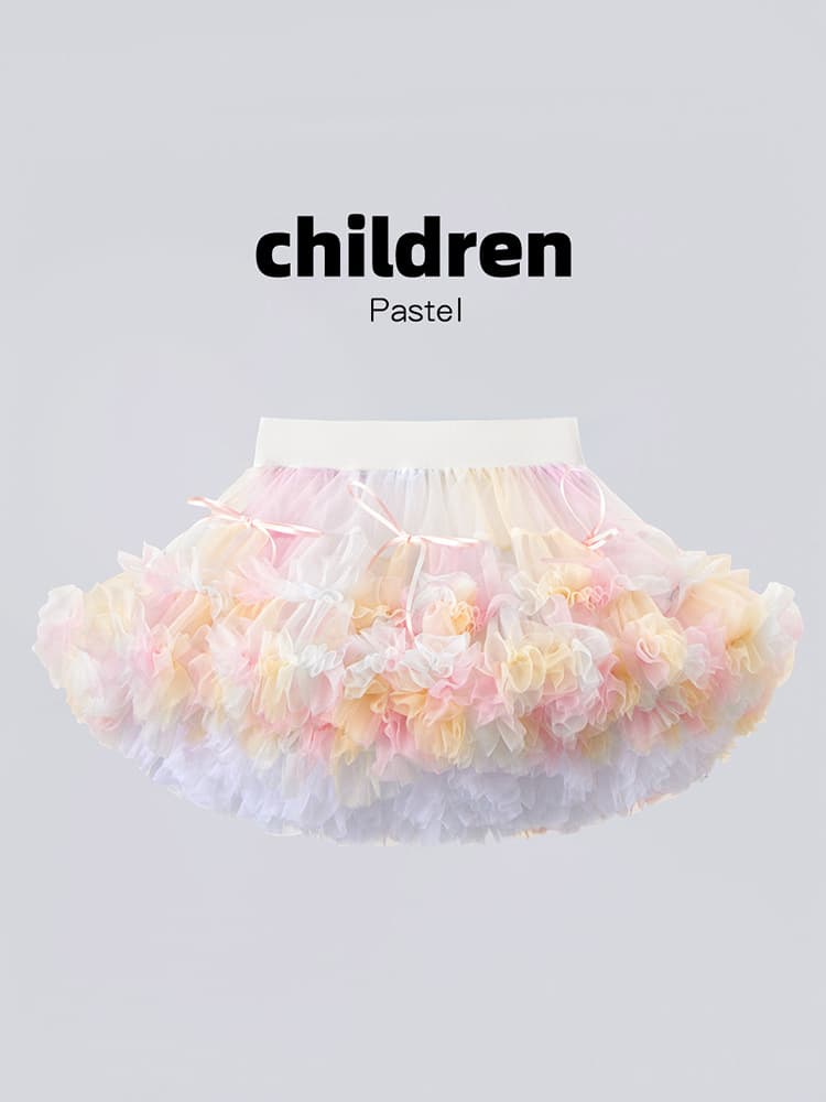 Lingfeng New Butterfly Tutu Skirt Children's Puffy Skirt Girl Half Skirt Birthday Cake Skirt Trendy Drop Shipping