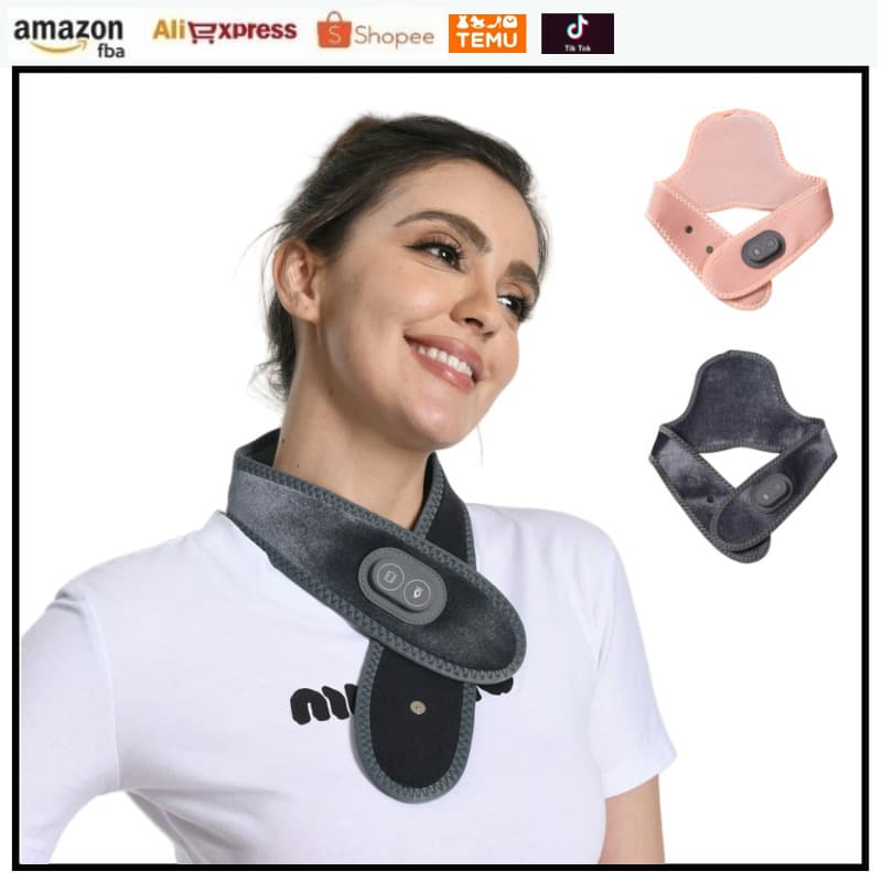 Cross-border electric heating massage neck brace, cervical spine neck sleeve, hot compress neck heater, electric heating sleeve for neck warmth