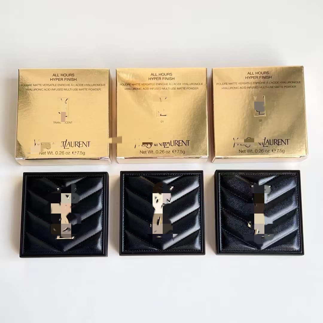 Y Black Leather Powder Compact 7.5G