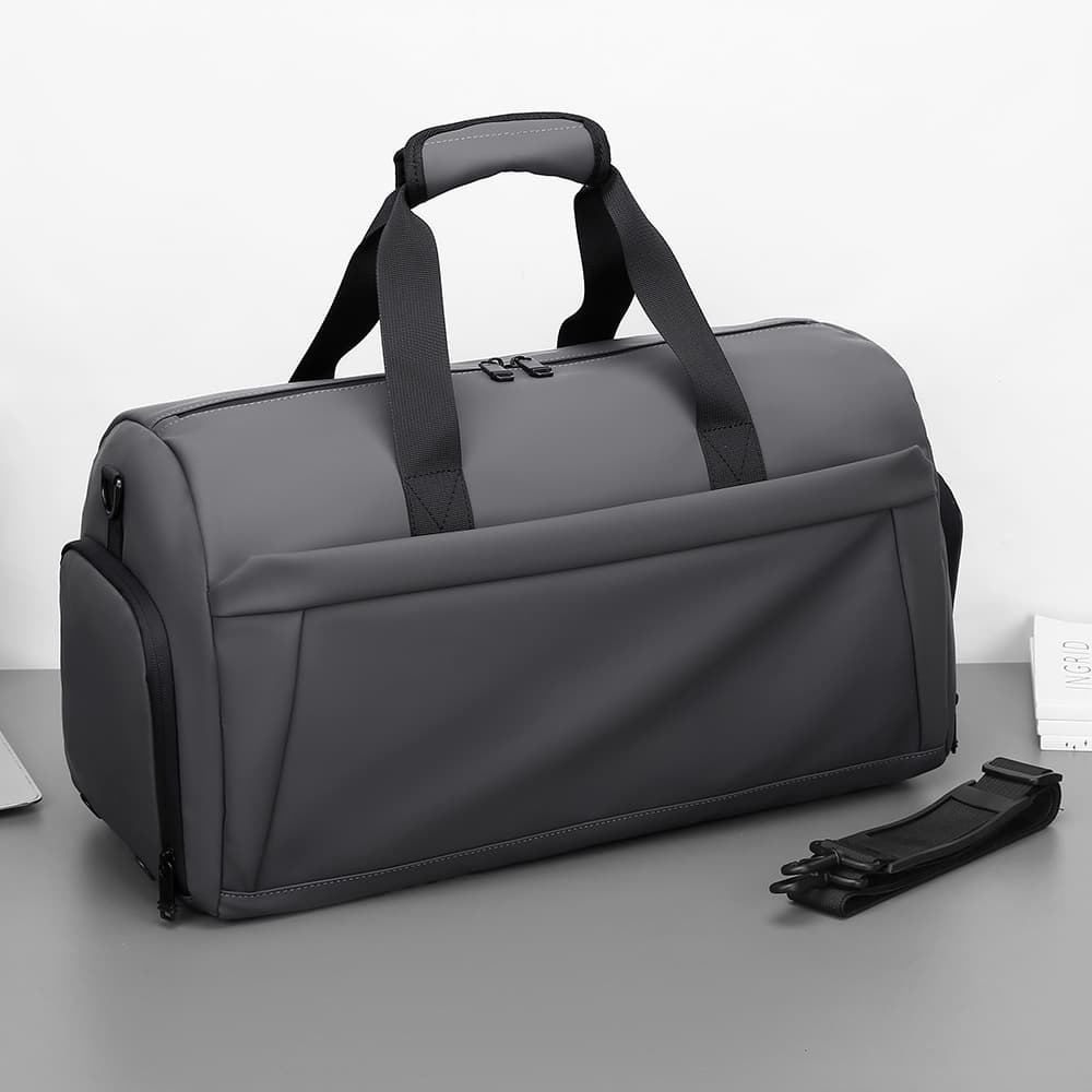 Minimalist Portable Short Trip Duffle Bag with Separate Shoe Compartment Sports Large Capacity Hand Travel Bag Fits on Trolley Fitness Gym Bag